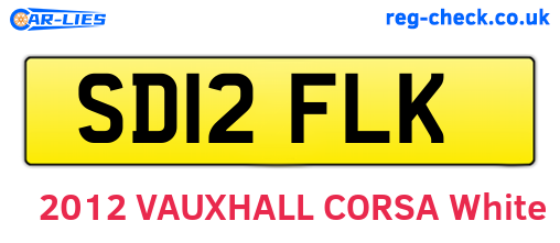 SD12FLK are the vehicle registration plates.