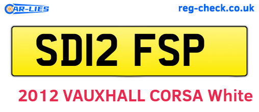 SD12FSP are the vehicle registration plates.