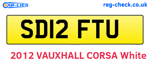 SD12FTU are the vehicle registration plates.