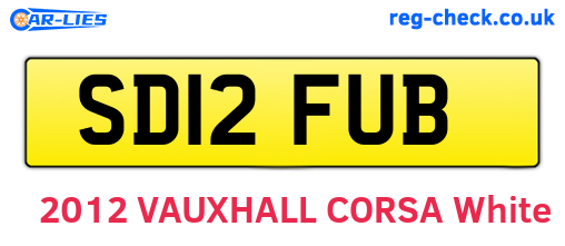 SD12FUB are the vehicle registration plates.