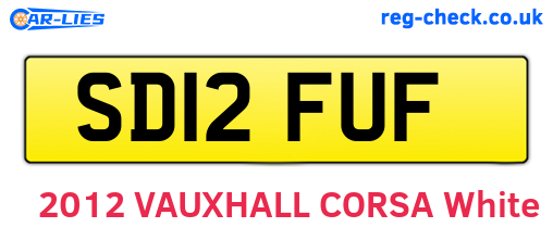 SD12FUF are the vehicle registration plates.