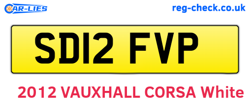 SD12FVP are the vehicle registration plates.