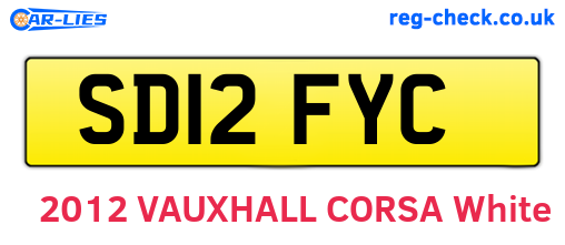 SD12FYC are the vehicle registration plates.