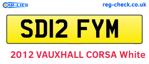 SD12FYM are the vehicle registration plates.