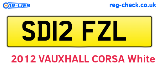 SD12FZL are the vehicle registration plates.