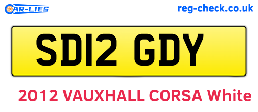 SD12GDY are the vehicle registration plates.
