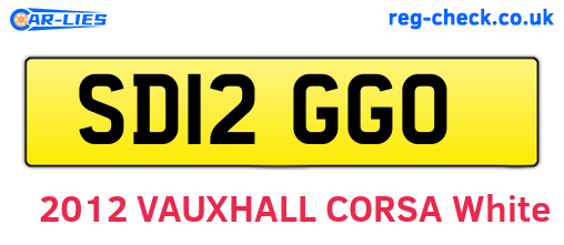 SD12GGO are the vehicle registration plates.