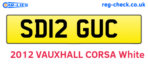 SD12GUC are the vehicle registration plates.
