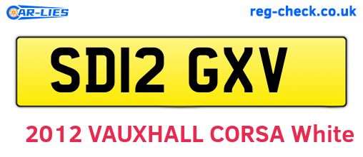 SD12GXV are the vehicle registration plates.