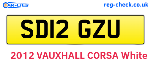 SD12GZU are the vehicle registration plates.