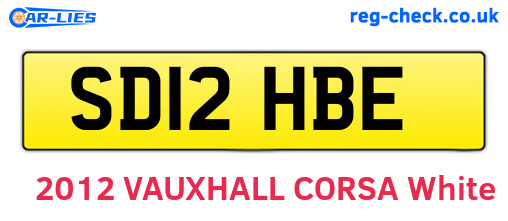 SD12HBE are the vehicle registration plates.