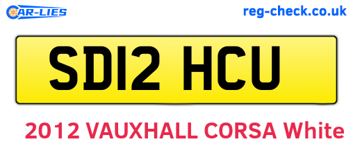 SD12HCU are the vehicle registration plates.