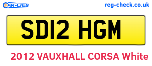 SD12HGM are the vehicle registration plates.