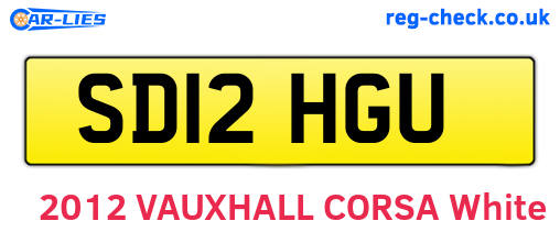 SD12HGU are the vehicle registration plates.