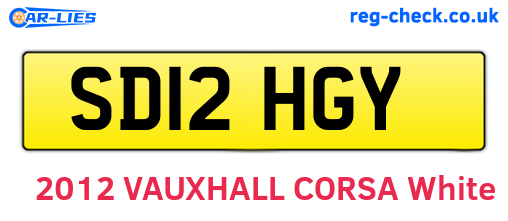 SD12HGY are the vehicle registration plates.