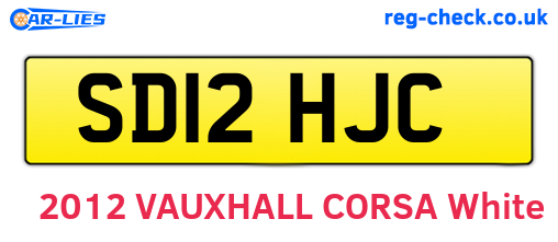 SD12HJC are the vehicle registration plates.
