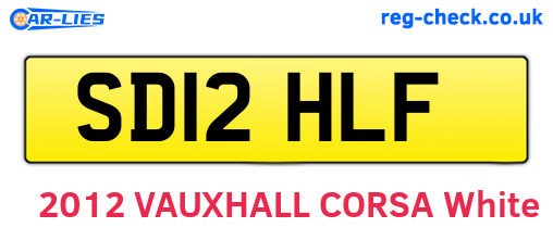 SD12HLF are the vehicle registration plates.