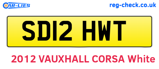 SD12HWT are the vehicle registration plates.