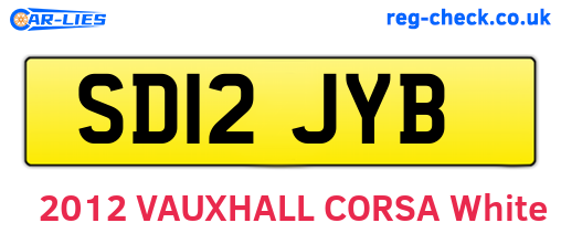 SD12JYB are the vehicle registration plates.