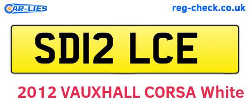 SD12LCE are the vehicle registration plates.