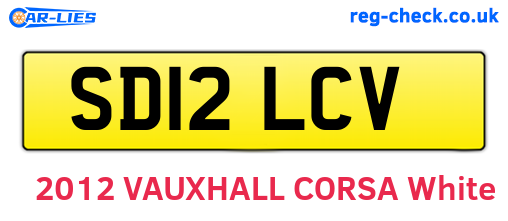 SD12LCV are the vehicle registration plates.
