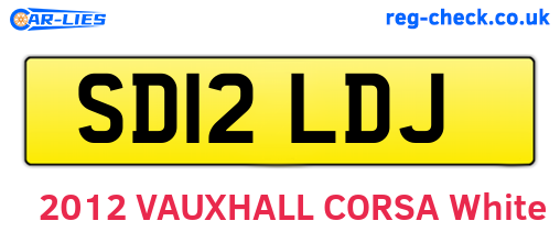 SD12LDJ are the vehicle registration plates.
