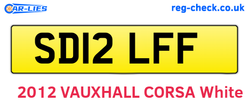 SD12LFF are the vehicle registration plates.