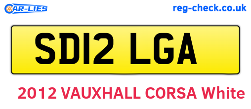 SD12LGA are the vehicle registration plates.