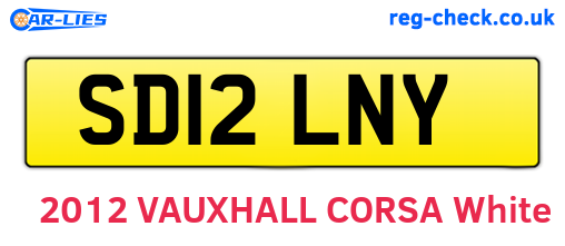 SD12LNY are the vehicle registration plates.