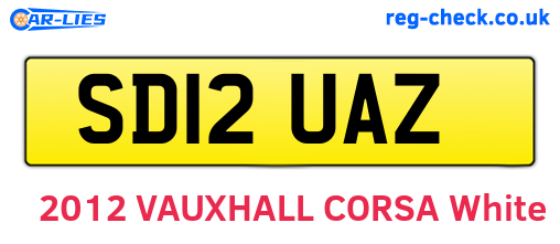 SD12UAZ are the vehicle registration plates.