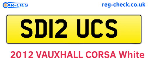 SD12UCS are the vehicle registration plates.