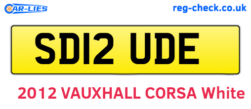 SD12UDE are the vehicle registration plates.