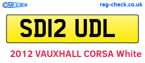 SD12UDL are the vehicle registration plates.