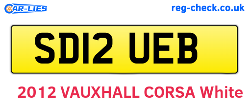 SD12UEB are the vehicle registration plates.