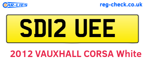 SD12UEE are the vehicle registration plates.