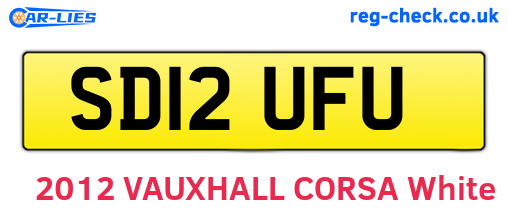 SD12UFU are the vehicle registration plates.