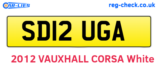 SD12UGA are the vehicle registration plates.