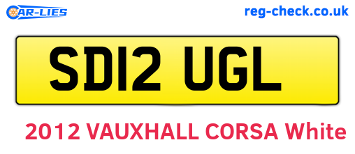 SD12UGL are the vehicle registration plates.