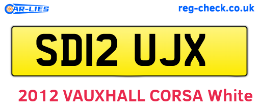 SD12UJX are the vehicle registration plates.