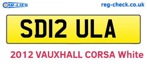 SD12ULA are the vehicle registration plates.