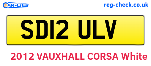 SD12ULV are the vehicle registration plates.