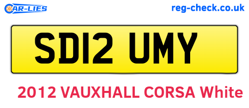 SD12UMY are the vehicle registration plates.