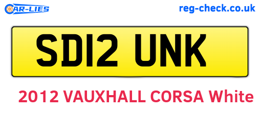 SD12UNK are the vehicle registration plates.