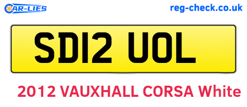 SD12UOL are the vehicle registration plates.