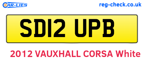SD12UPB are the vehicle registration plates.