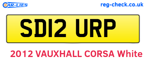 SD12URP are the vehicle registration plates.