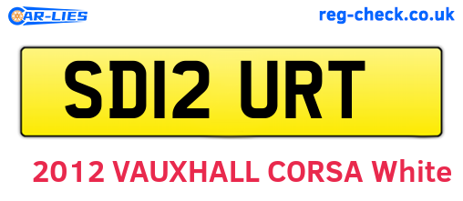 SD12URT are the vehicle registration plates.