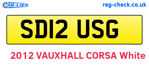 SD12USG are the vehicle registration plates.