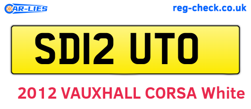 SD12UTO are the vehicle registration plates.