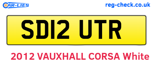 SD12UTR are the vehicle registration plates.